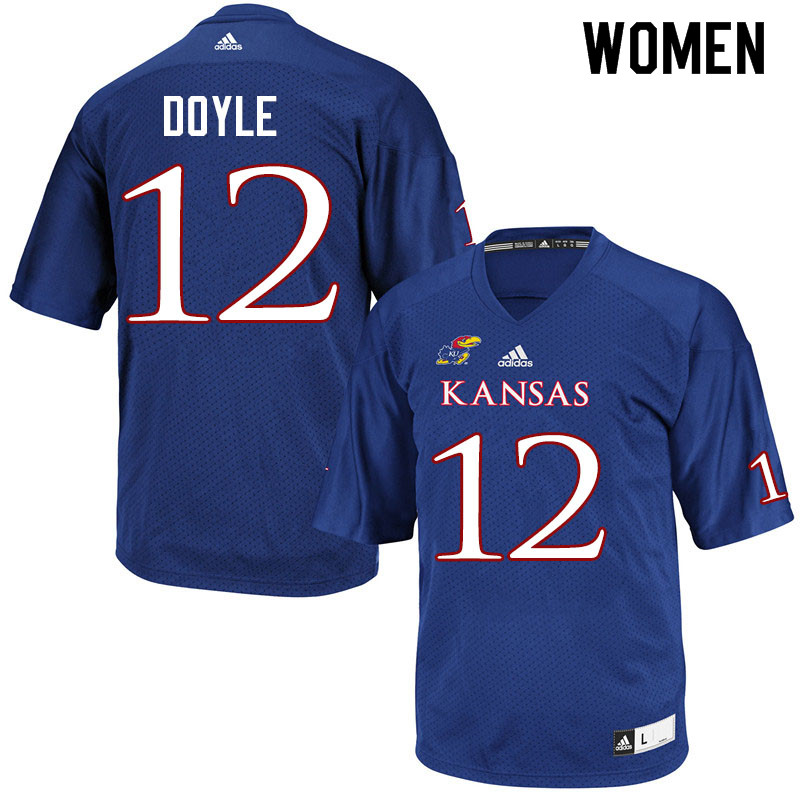 Women #12 Kevin Doyle Kansas Jayhawks College Football Jerseys Sale-Royal - Click Image to Close